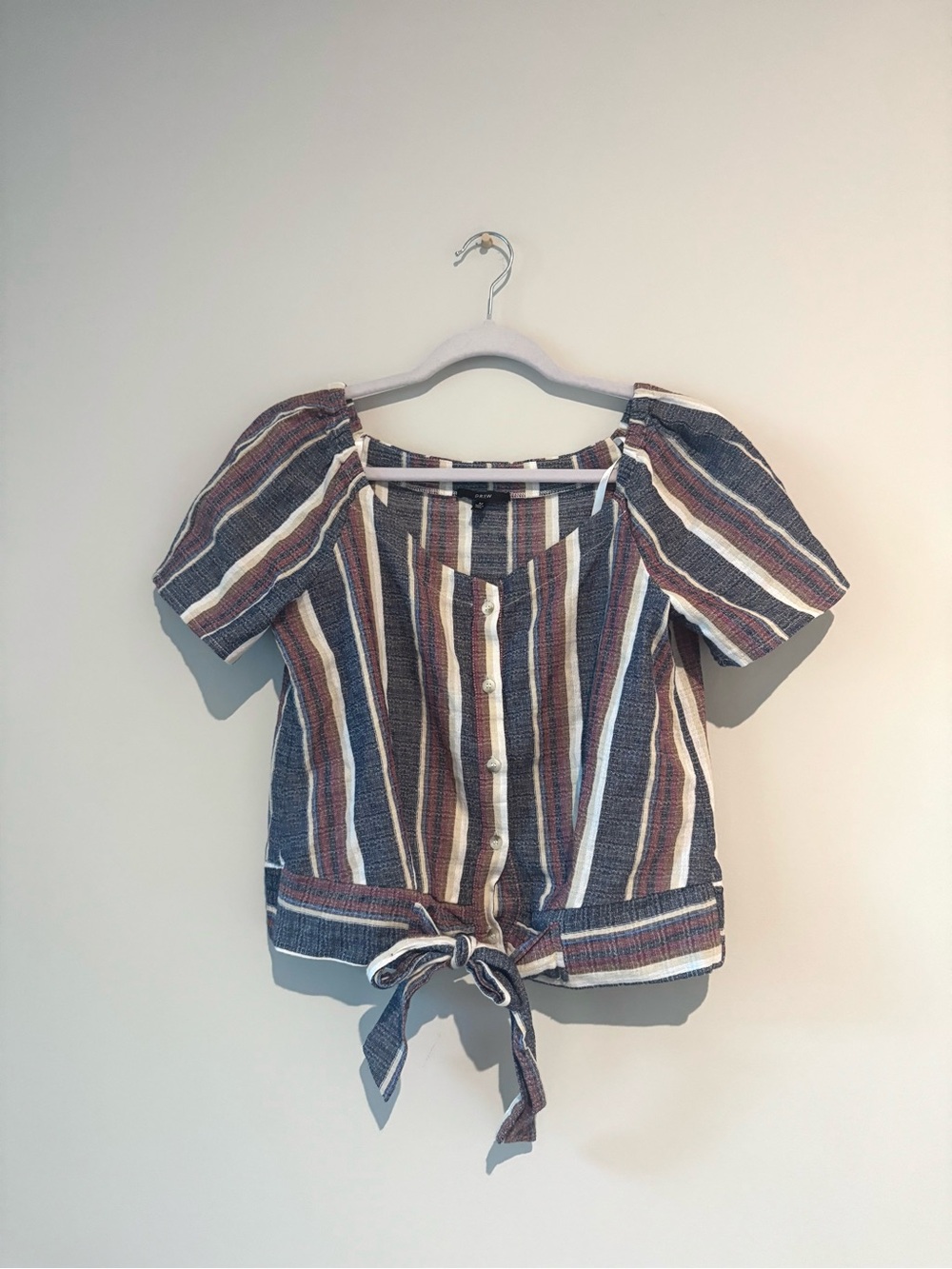 Drew striped crop top